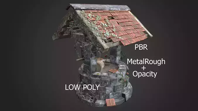 Ruined old Draw-well