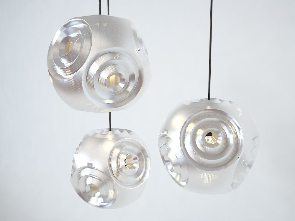 TOM DIXON CURVE BALL PENDANT LAMP 3D model_1