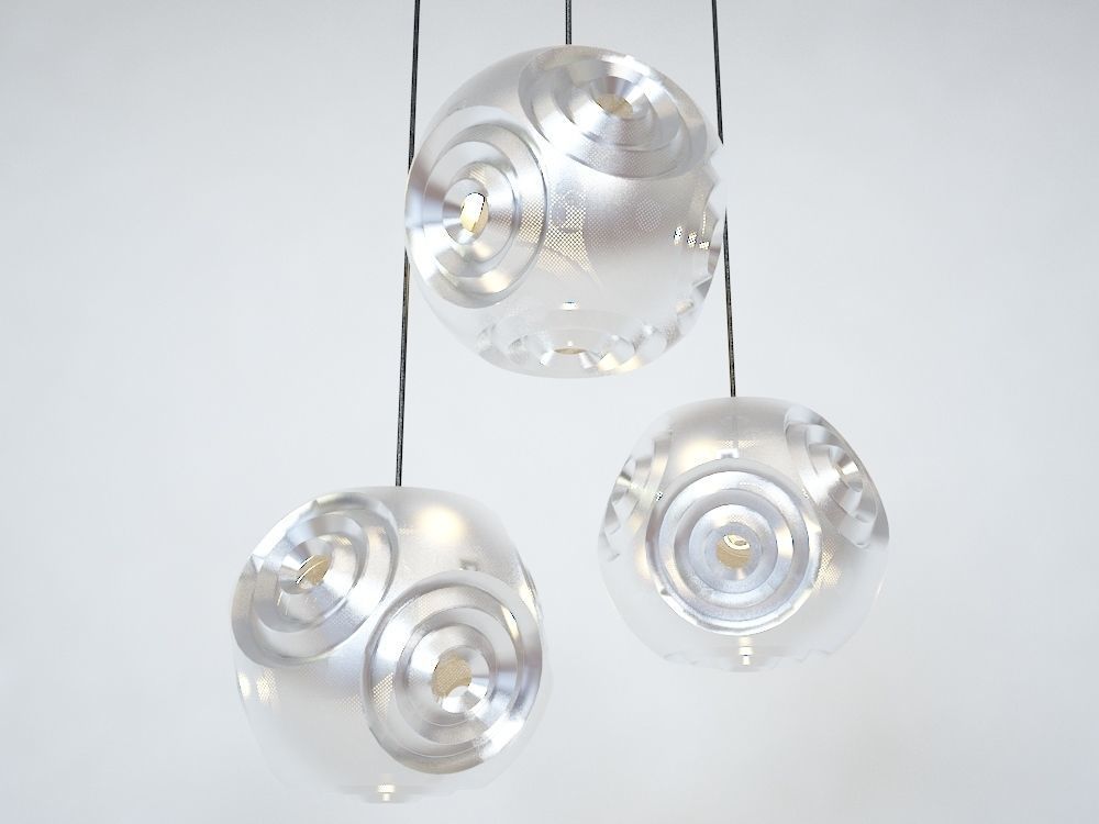 TOM DIXON CURVE BALL PENDANT LAMP 3D model_2