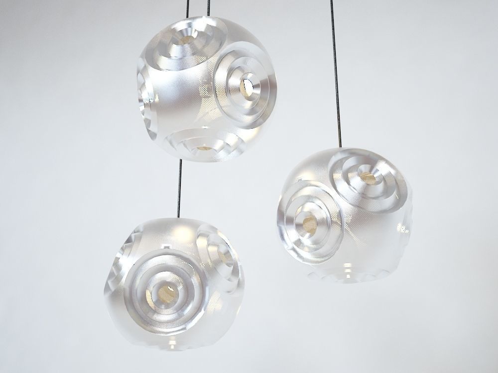 TOM DIXON CURVE BALL PENDANT LAMP 3D model_3