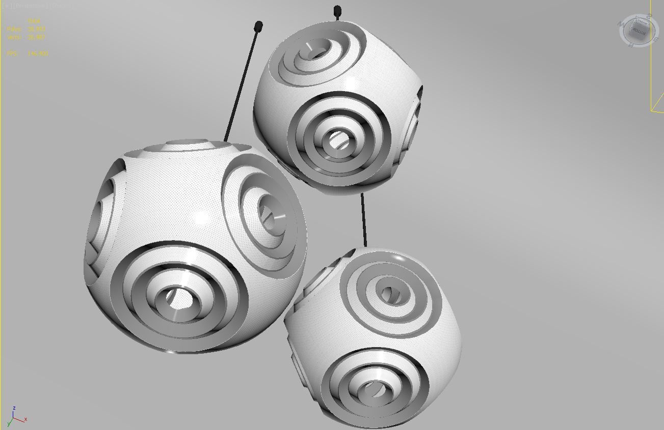 TOM DIXON CURVE BALL PENDANT LAMP 3D model_5