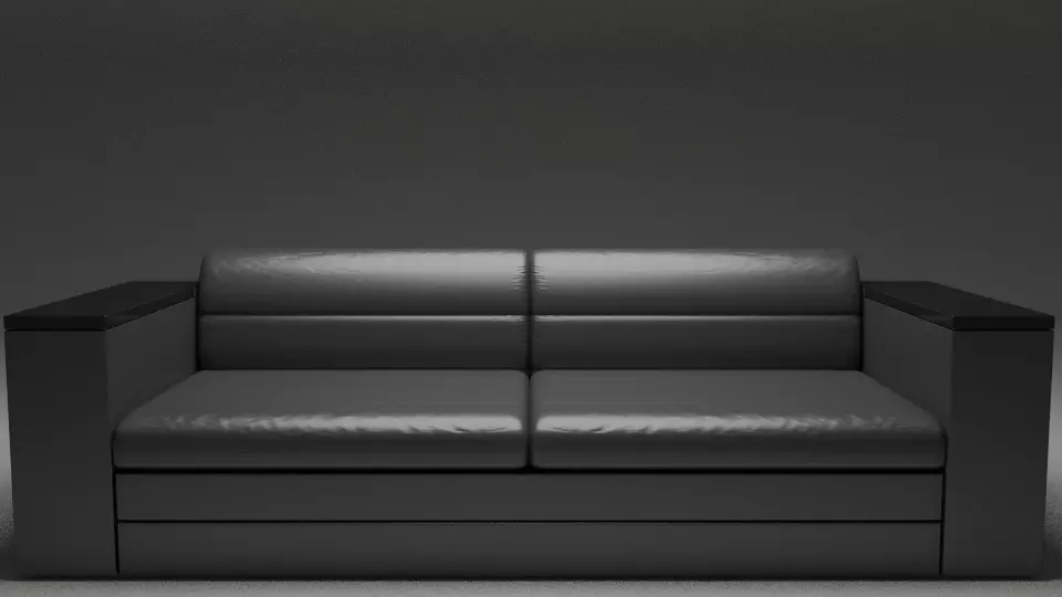 Sofa 3d leather 3D model_0