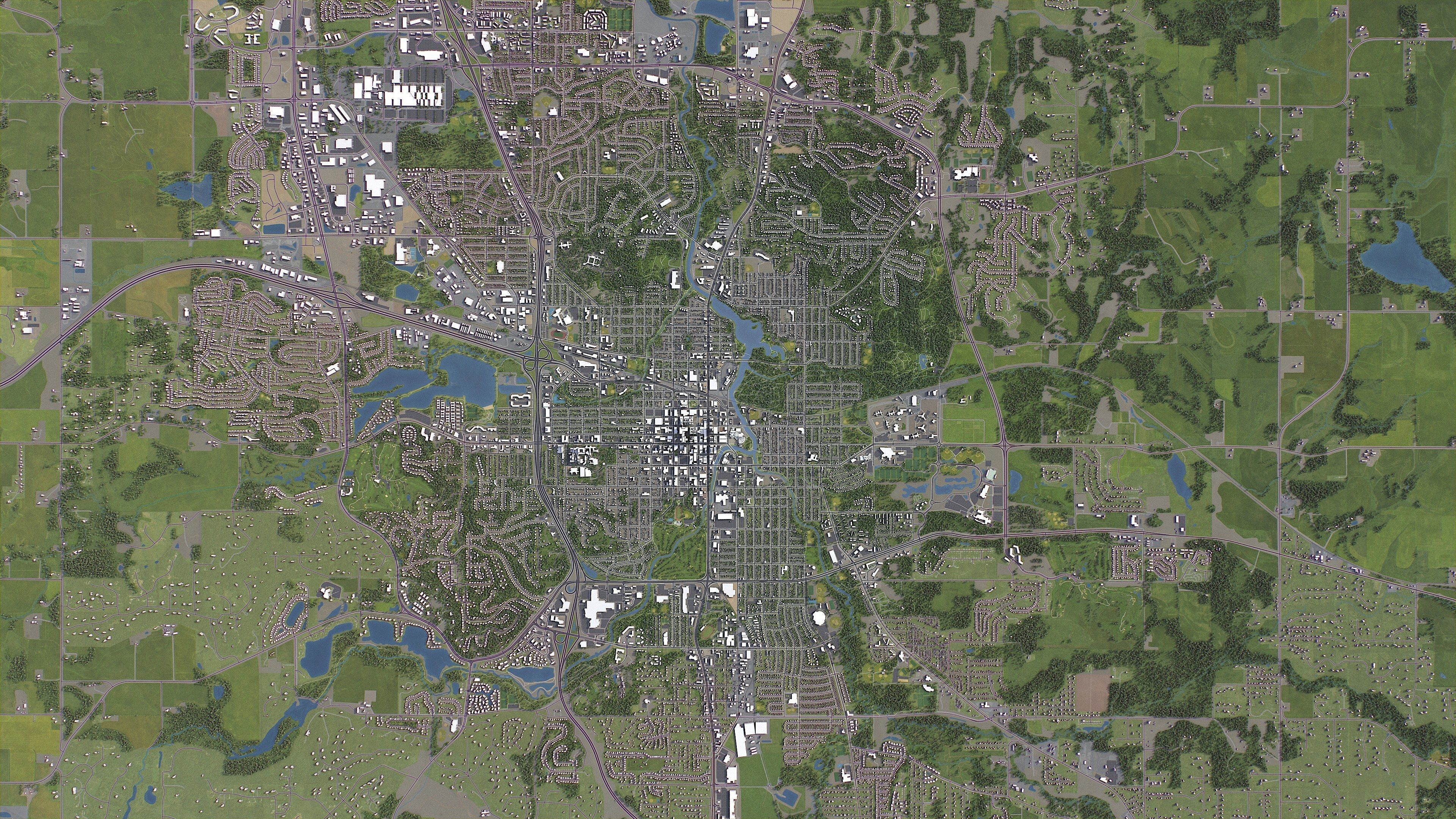 Rochester - 3D City Model Low-poly 3D model_15