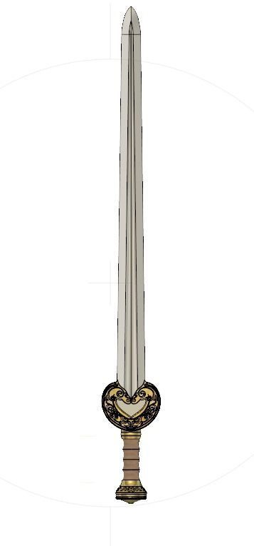 Herugrim - King Theoden - Lord Of The Rings - Sword 3D print model_6