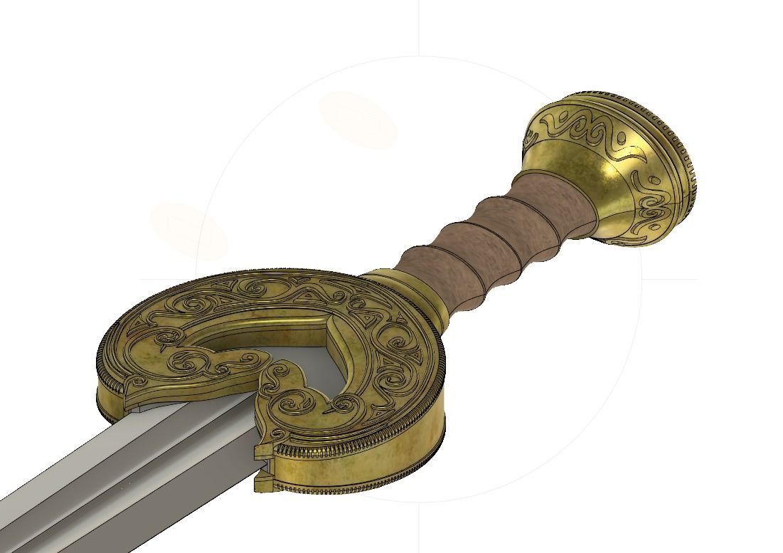 Herugrim - King Theoden - Lord Of The Rings - Sword 3D print model_2