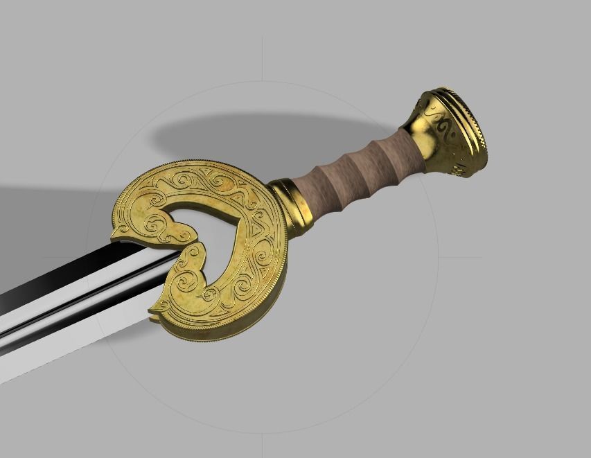 Herugrim - King Theoden - Lord Of The Rings - Sword 3D print model_1