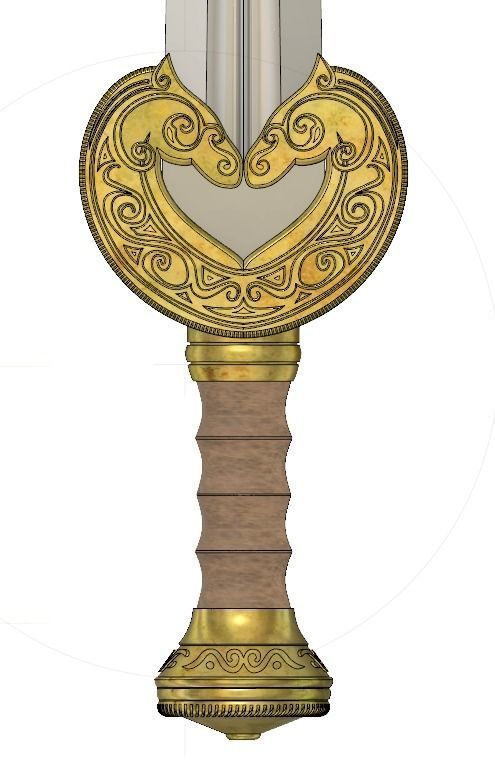 Herugrim - King Theoden - Lord Of The Rings - Sword 3D print model_7