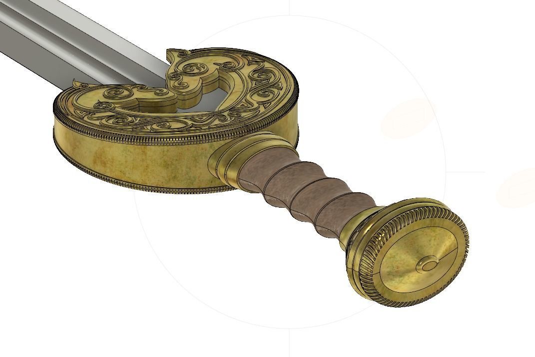 Herugrim - King Theoden - Lord Of The Rings - Sword 3D print model_8
