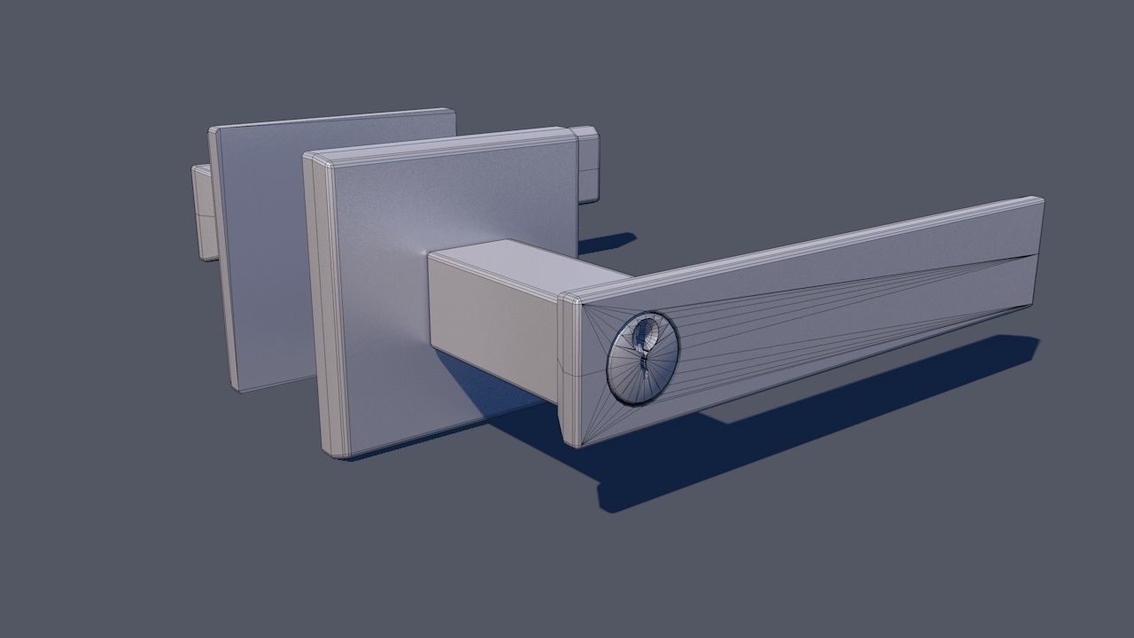 Door Lever Square 3D model_27