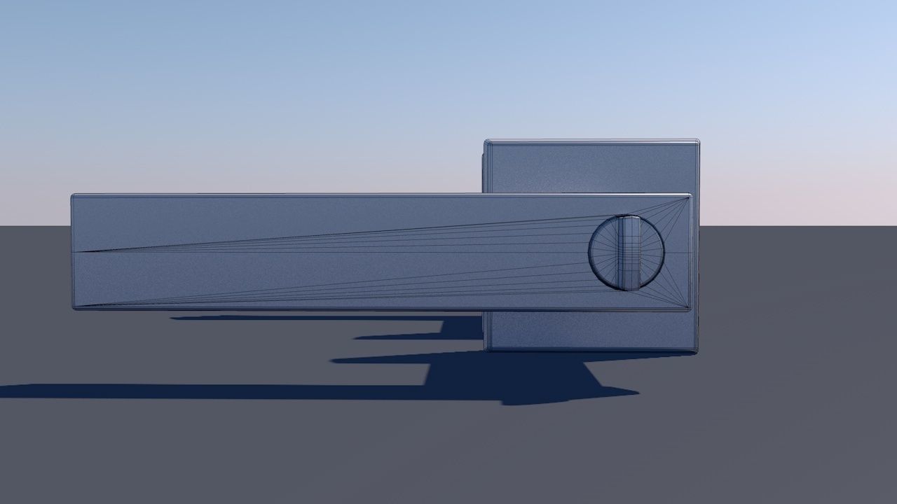 Door Lever Square 3D model_29