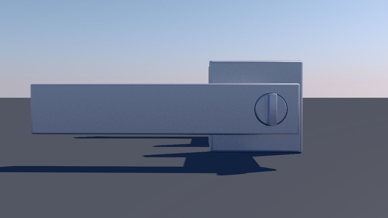 Door Lever Square 3D model_22