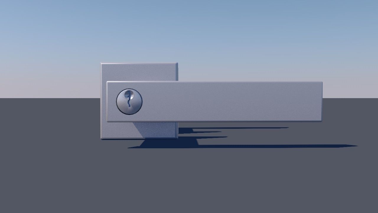Door Lever Square 3D model_24