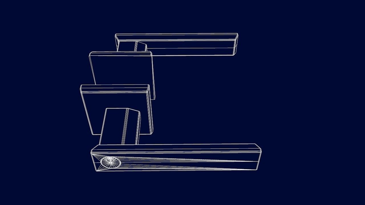 Door Lever Square 3D model_21