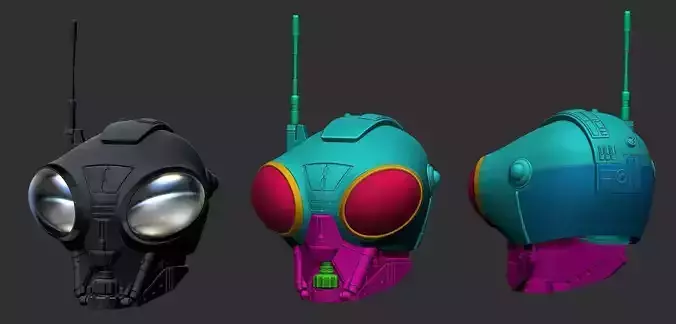 Q9-0 Full Scale Wearable Helmet - 3D Print Ready STL 3D print model