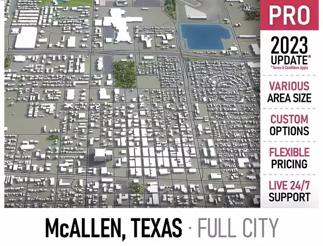 McAllen  Low-poly 3D model