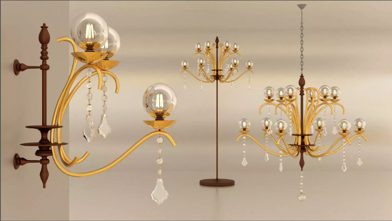 Chandelier Abyaneh 1 Free 3D model