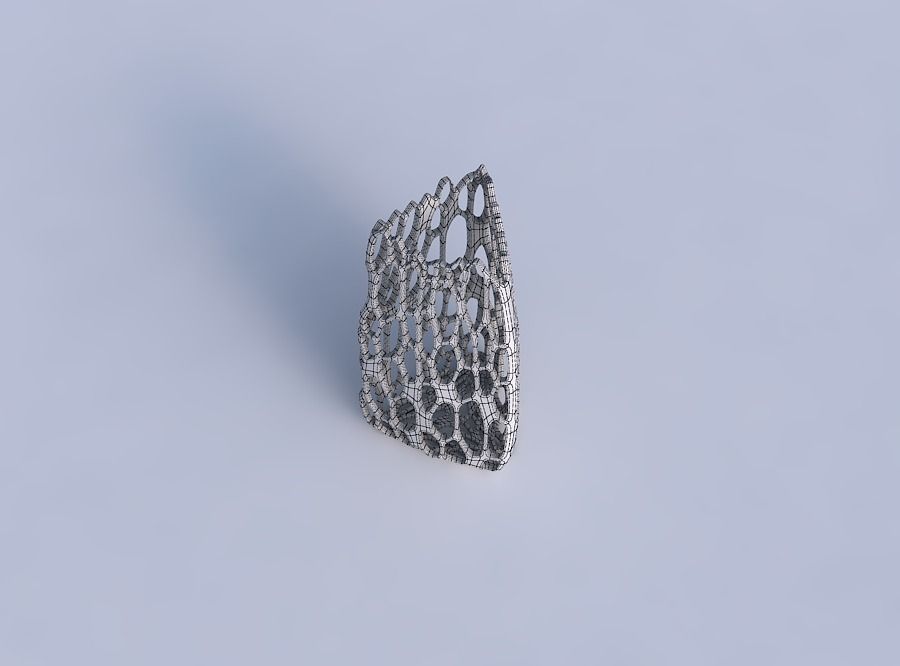 Vase triangle with cracked organic lattice 3D print model_6