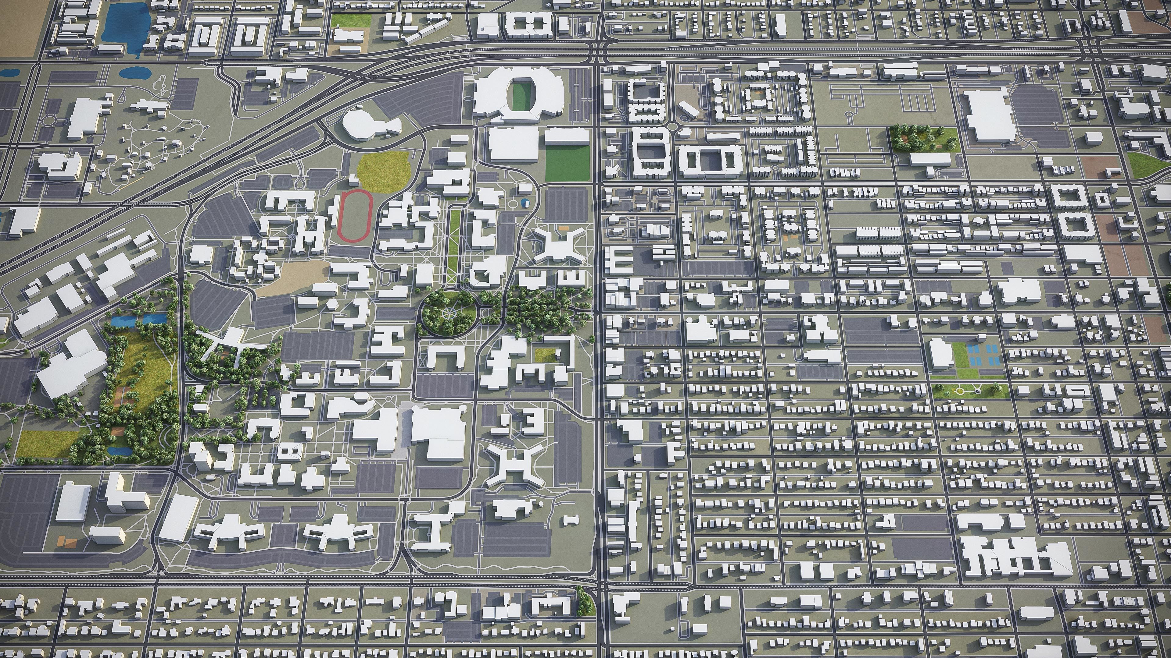 Lubbock  Low-poly 3D model_2