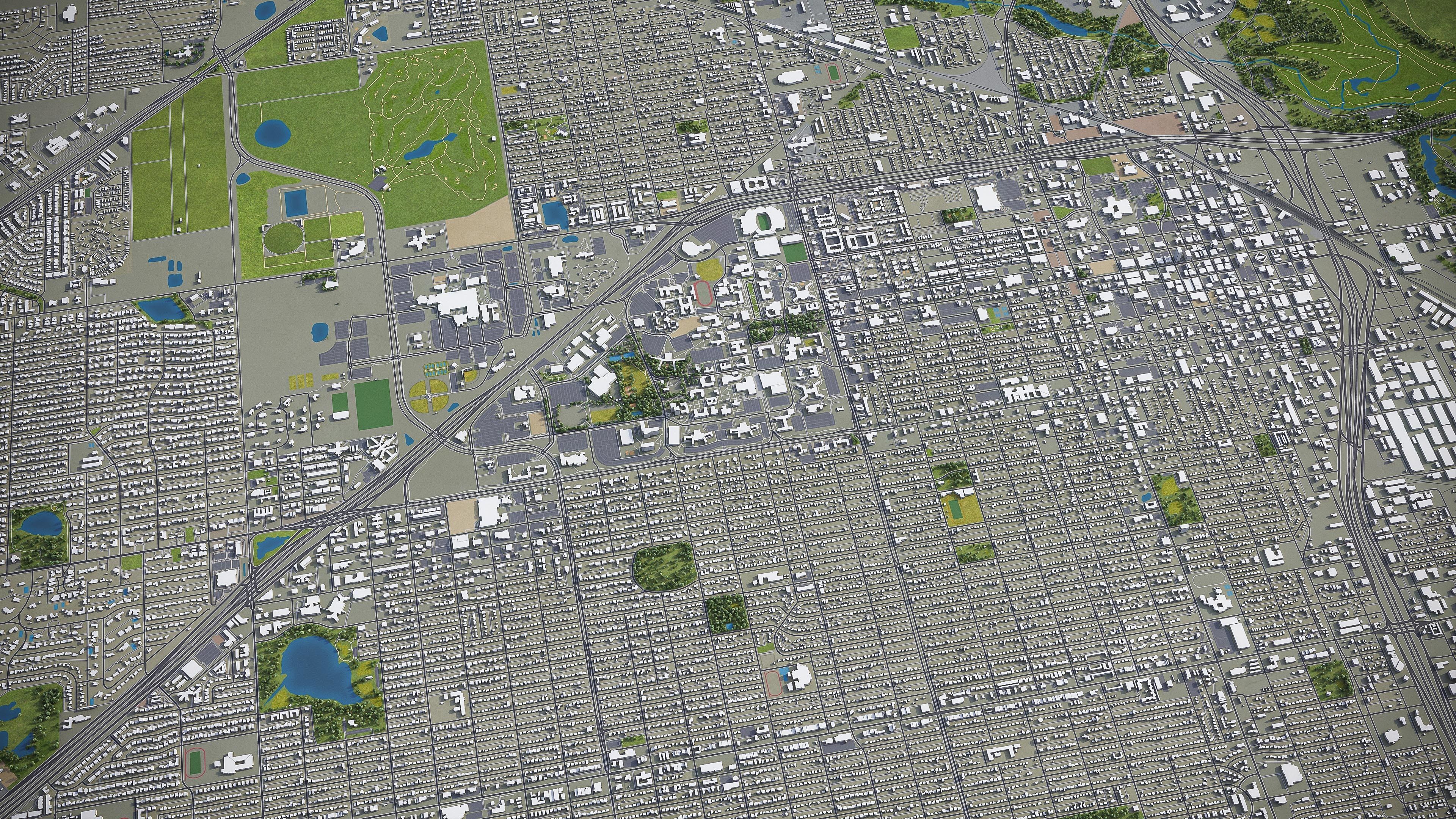 Lubbock  Low-poly 3D model_6