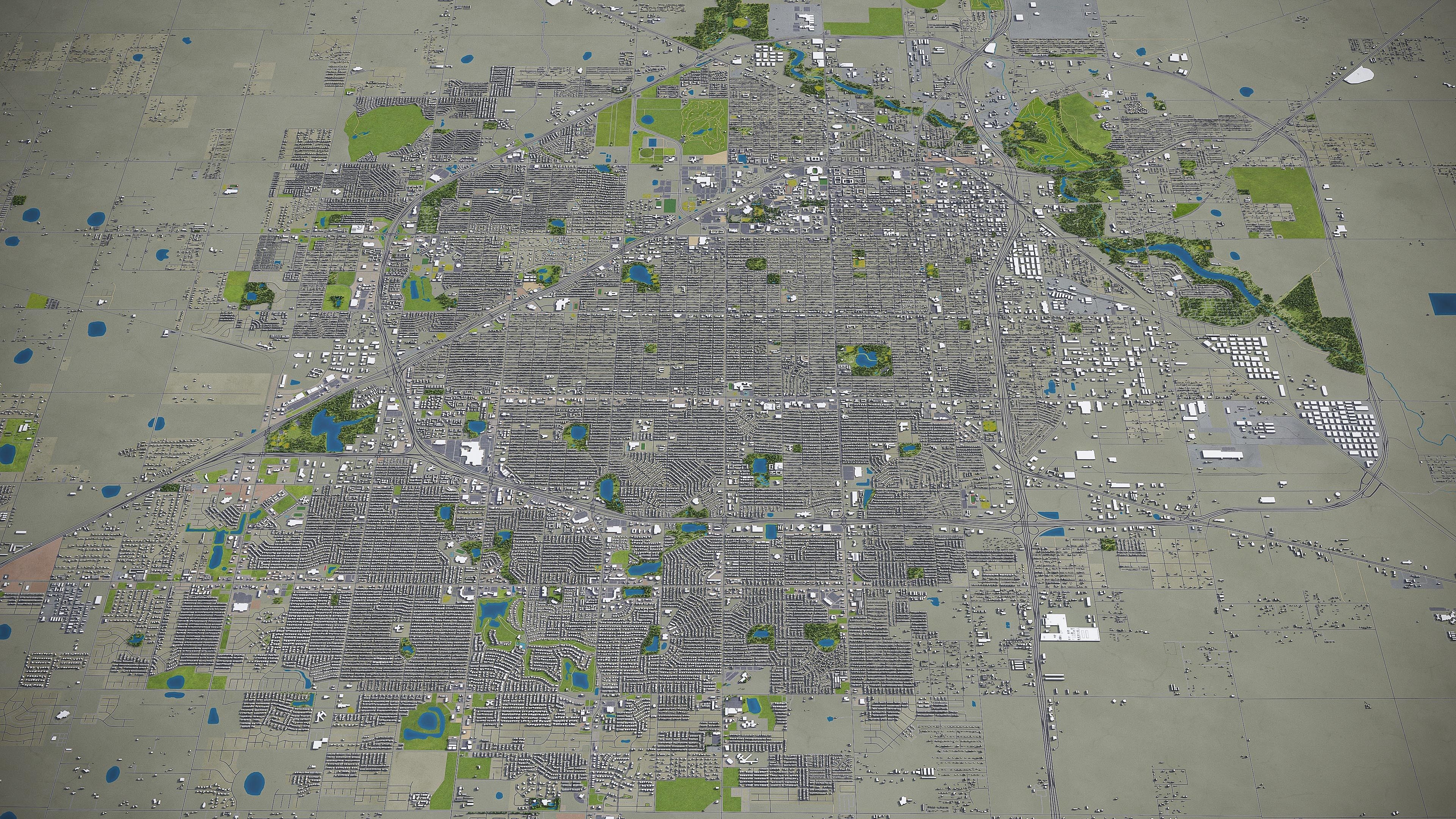 Lubbock  Low-poly 3D model_15