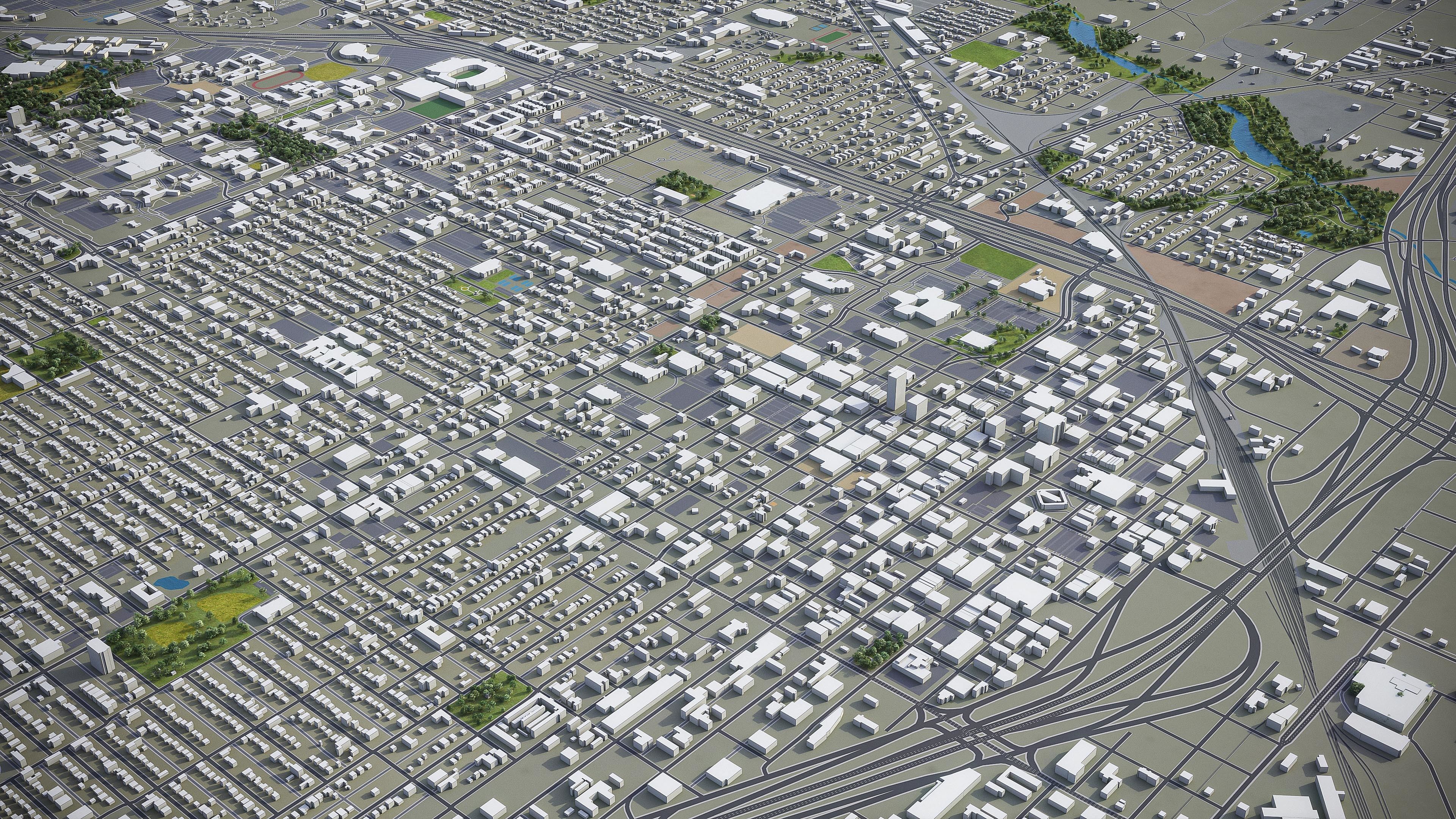 Lubbock  Low-poly 3D model_9