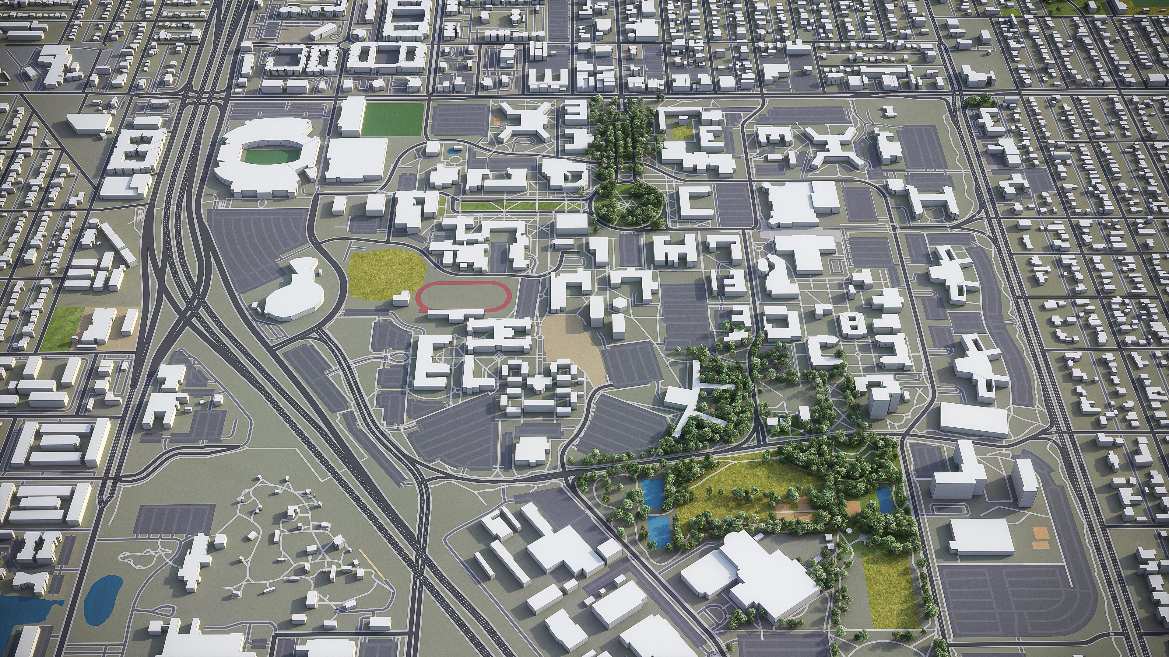 Lubbock  Low-poly 3D model_4