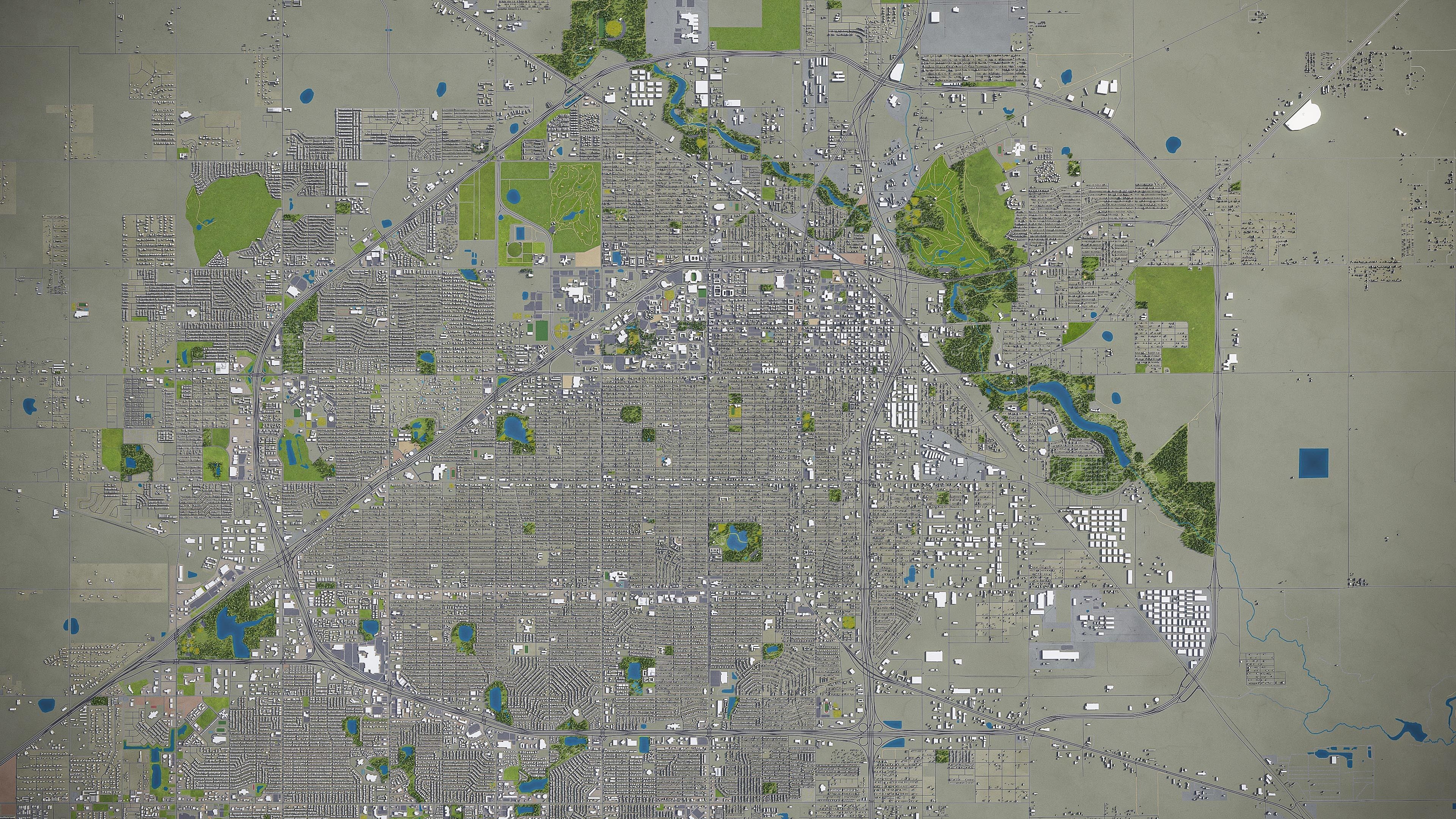 Lubbock  Low-poly 3D model_14