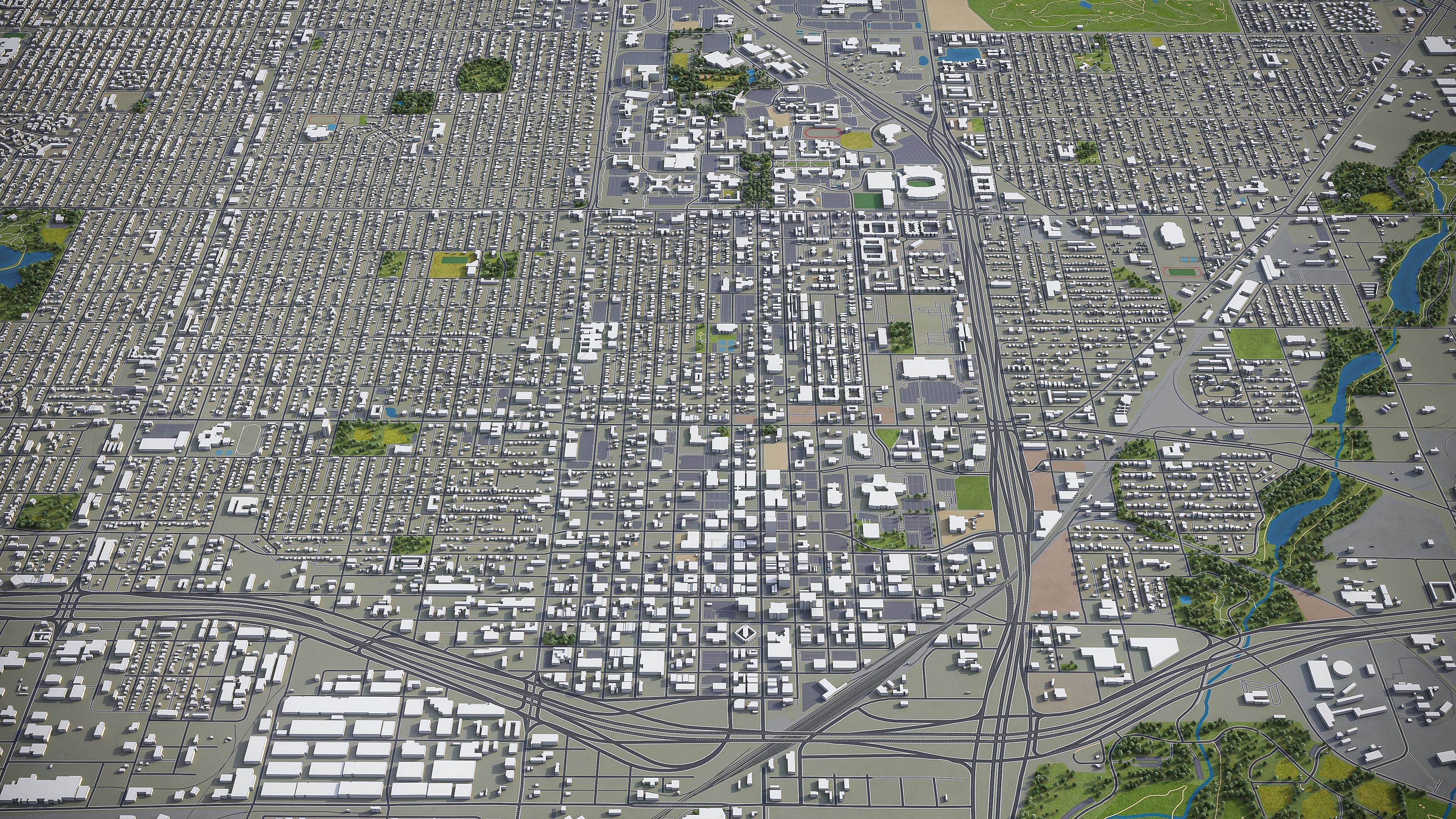 Lubbock  Low-poly 3D model_5