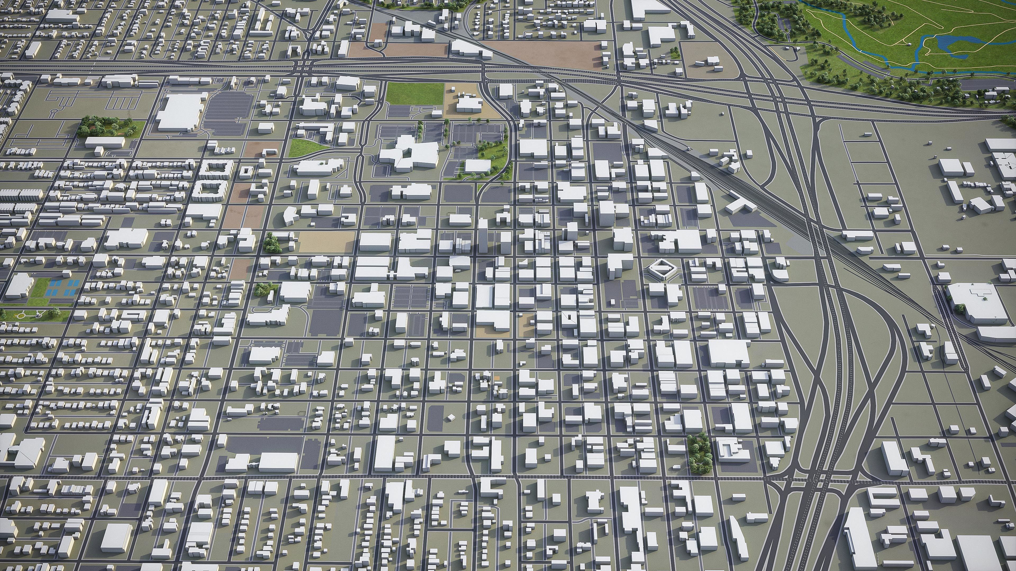 Lubbock  Low-poly 3D model_8