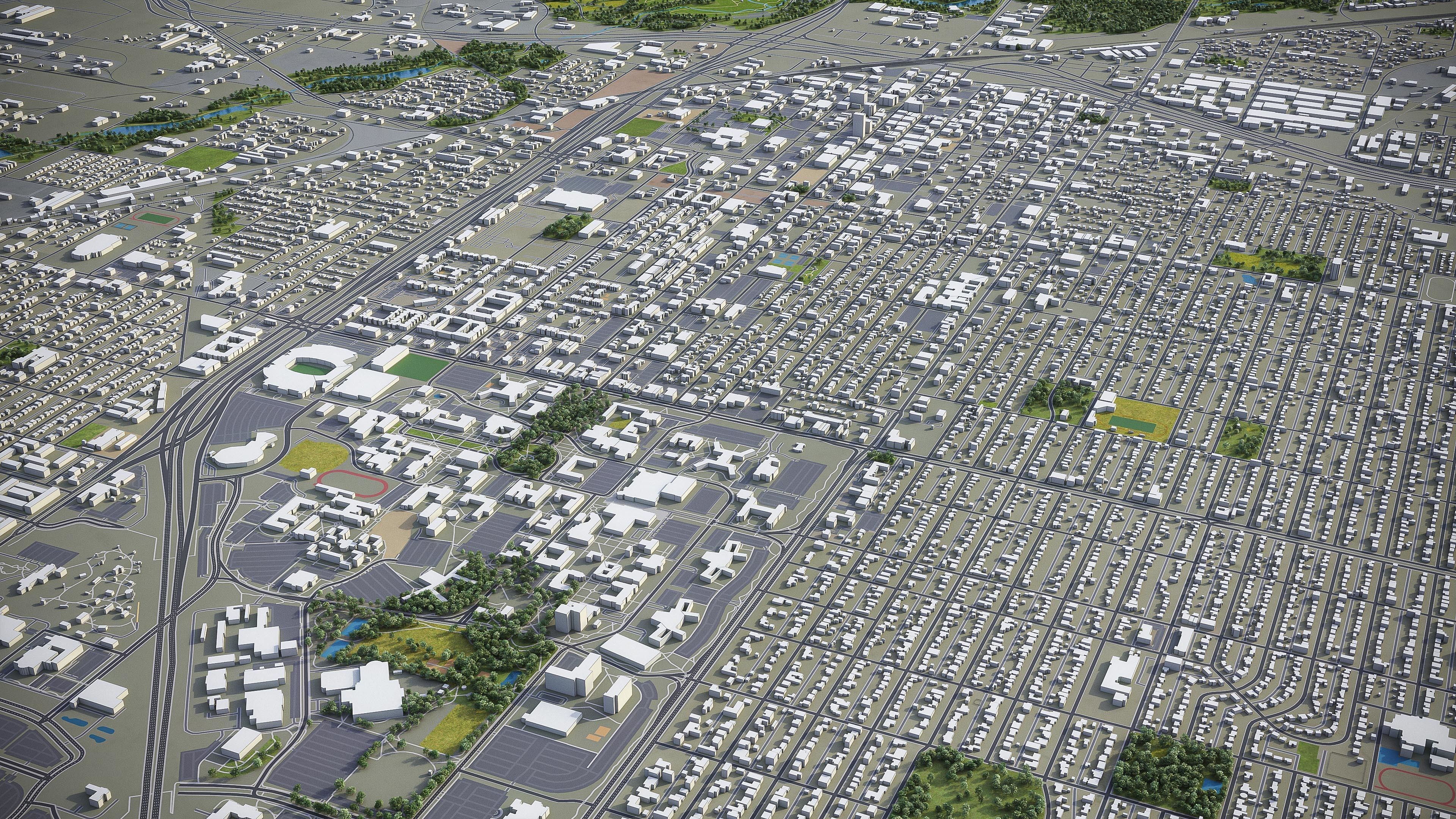 Lubbock  Low-poly 3D model_7