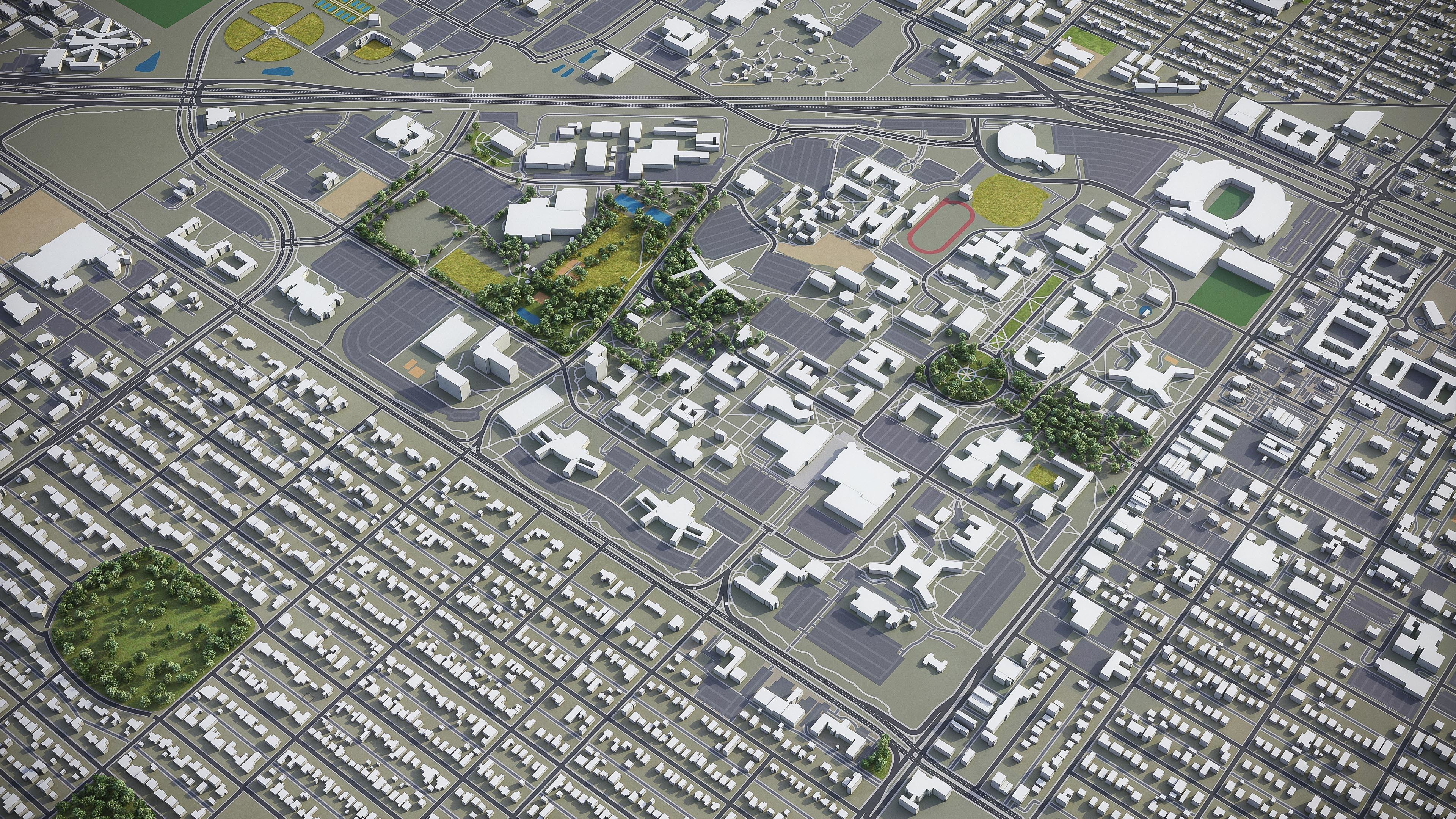 Lubbock  Low-poly 3D model_3