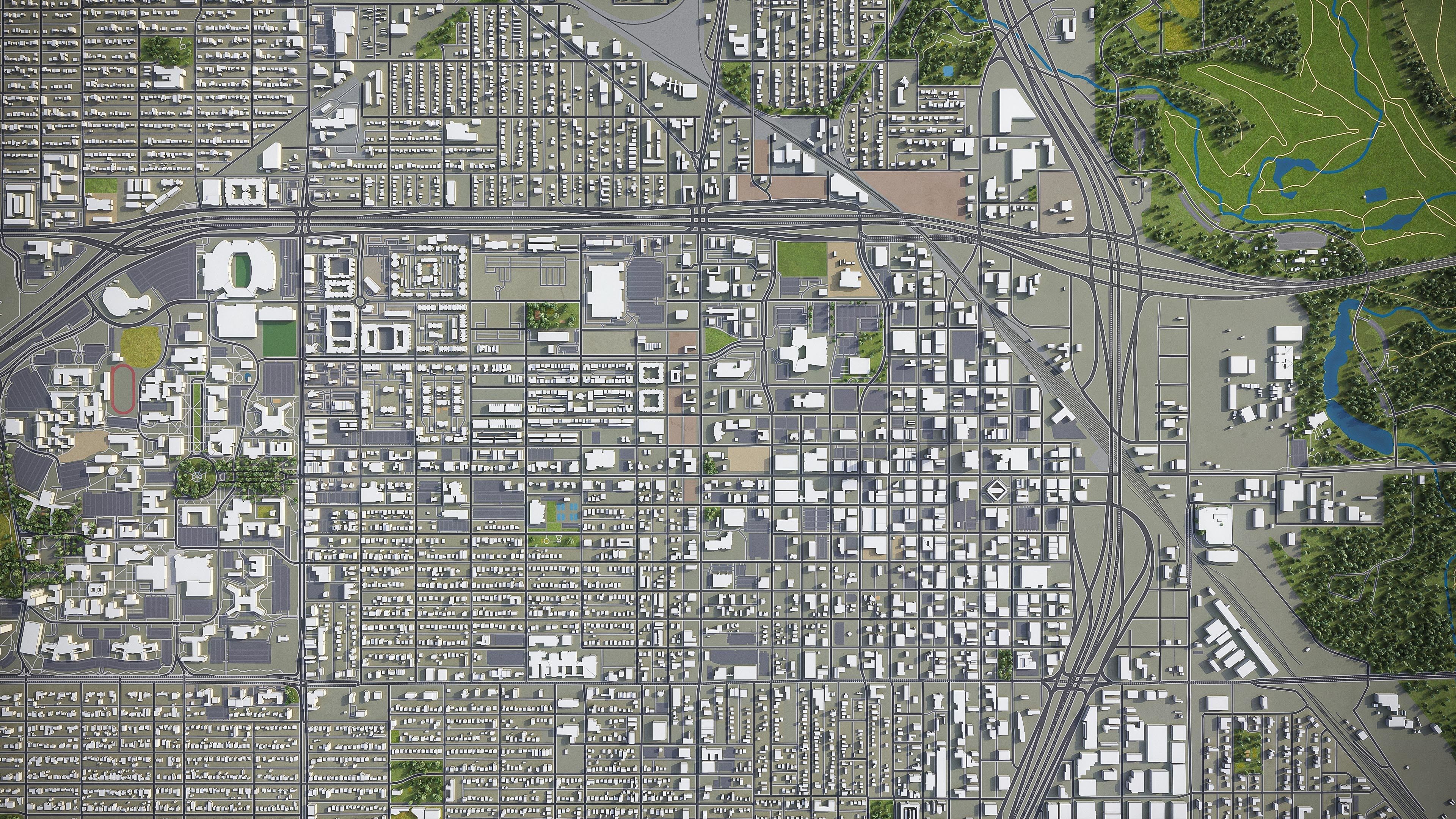 Lubbock  Low-poly 3D model_13