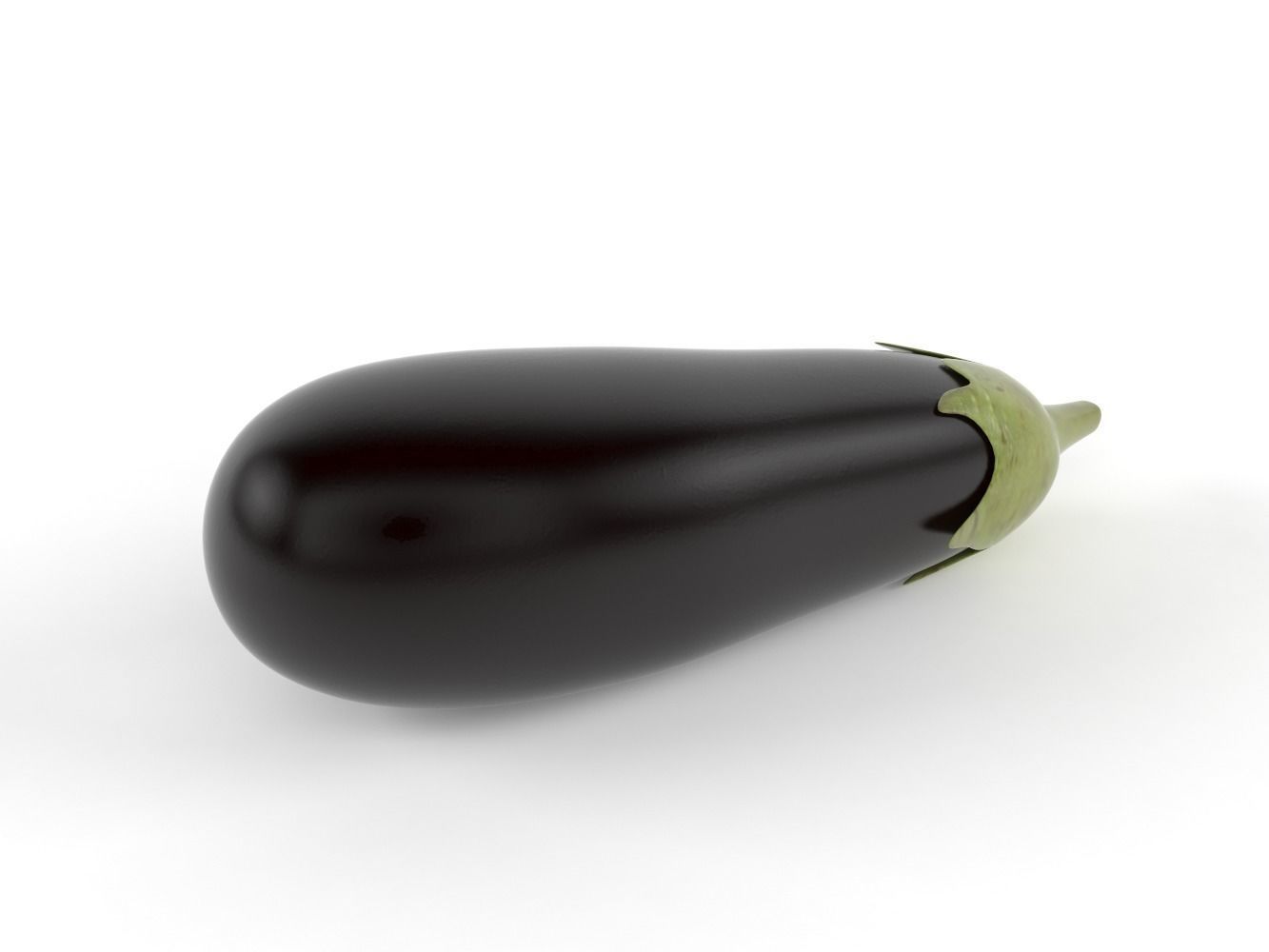 Aubergine eggplant 3D model_2
