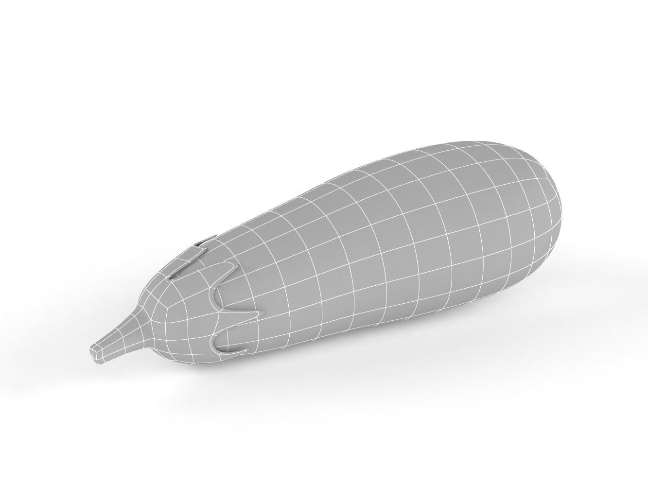 Aubergine eggplant 3D model_6