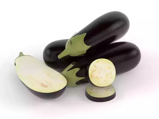 Aubergine eggplant 3D model