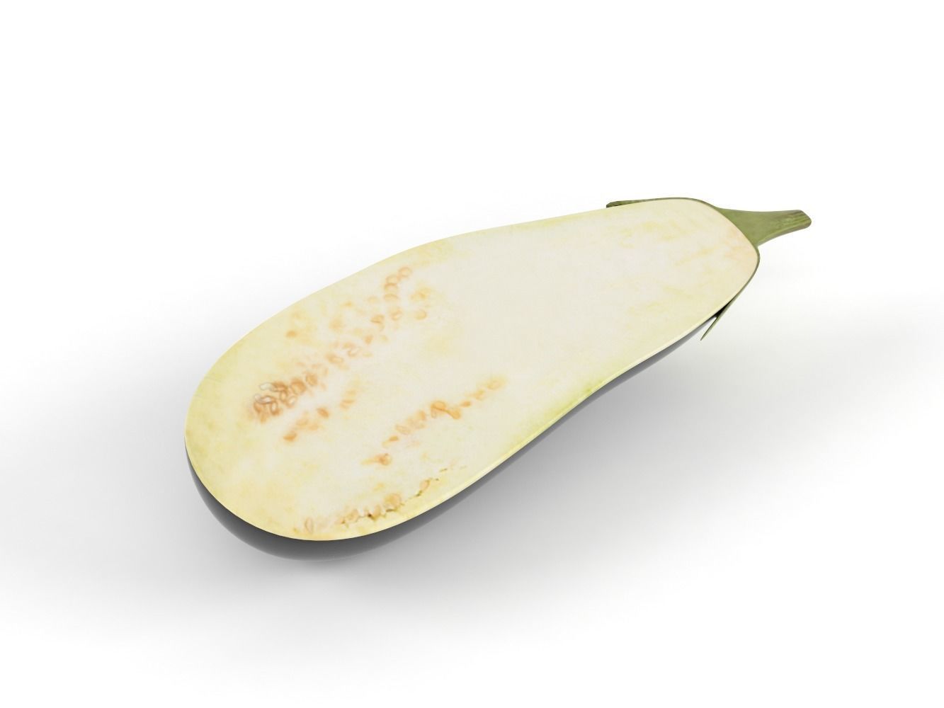 Aubergine eggplant 3D model_3