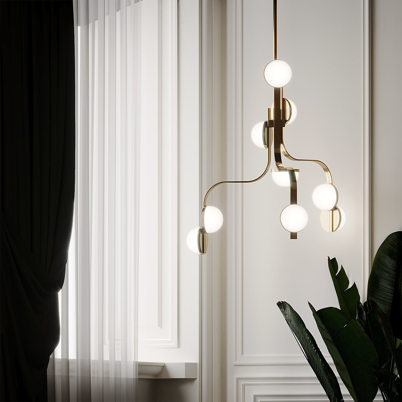 Bodo Sperlin Chandelier by Lobmeyrs 3D model_3