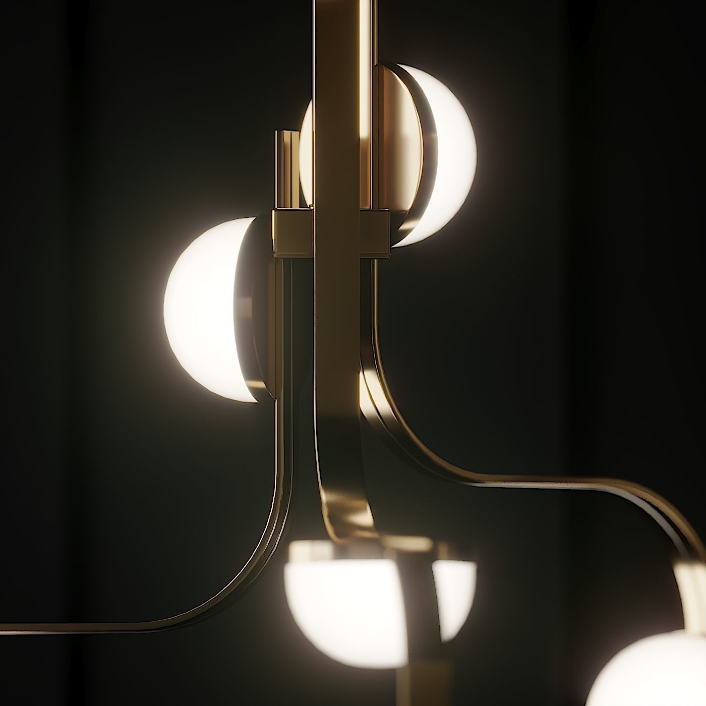 Bodo Sperlin Chandelier by Lobmeyrs 3D model_2