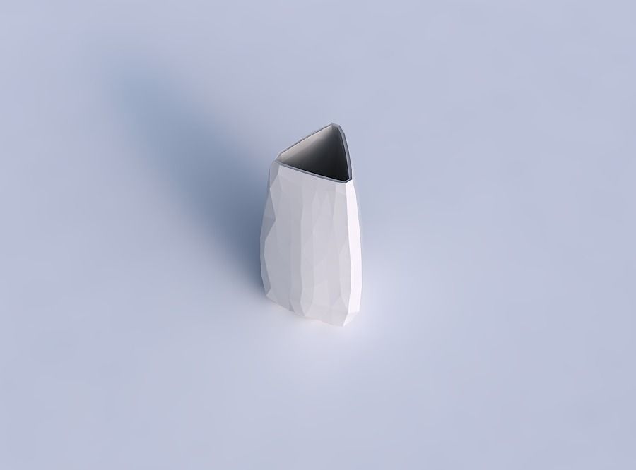 Vase triangle with low-polygon 3D print model_1