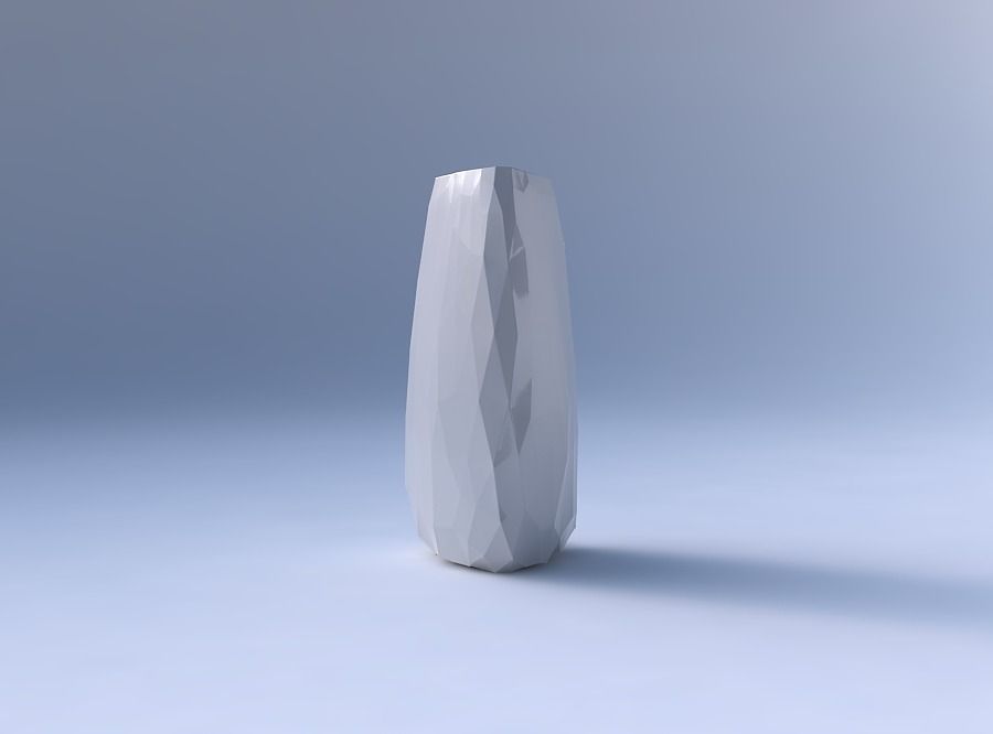 Vase triangle with low-polygon 3D print model_4