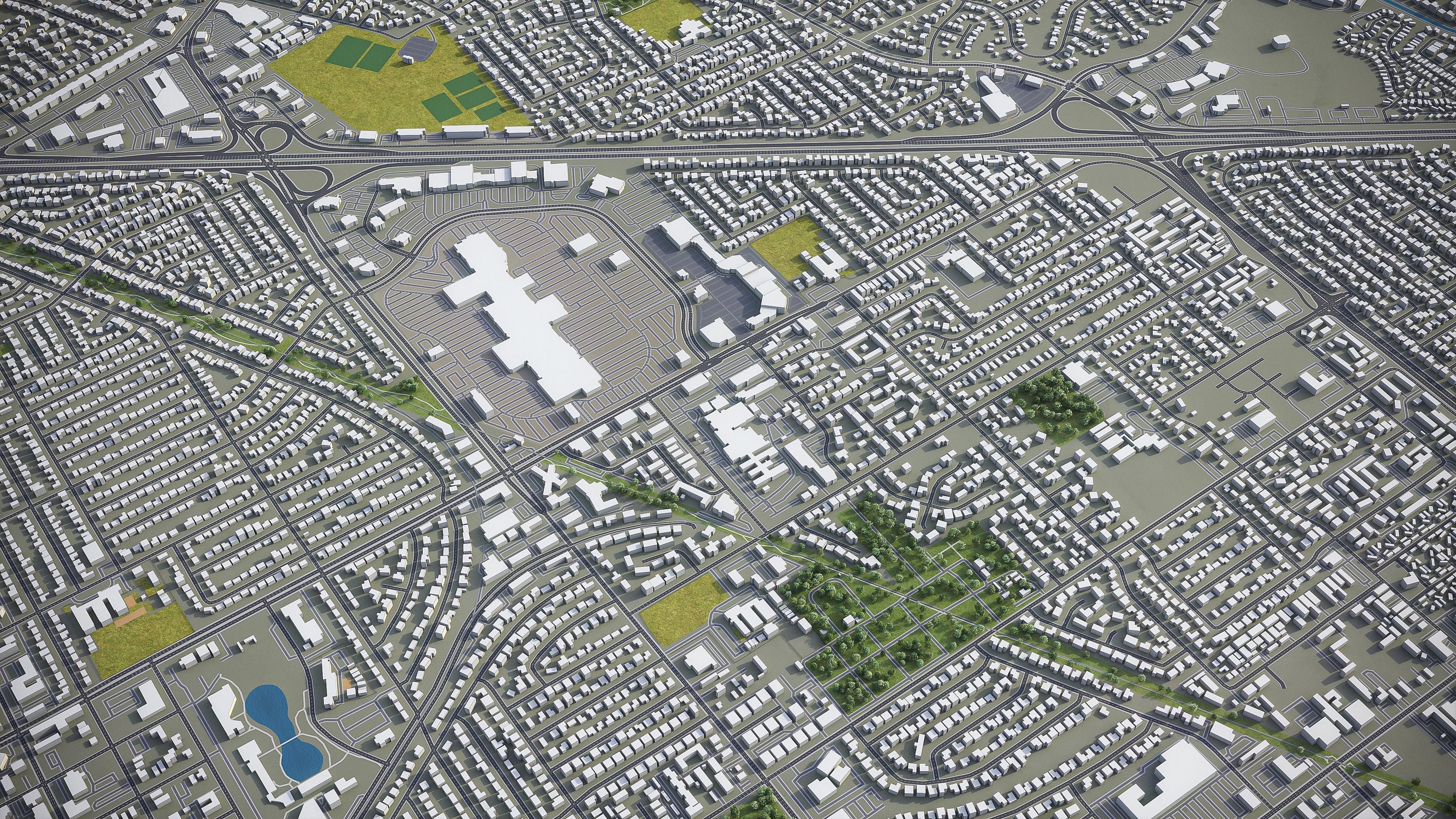 Fairfield  Low-poly 3D model_6