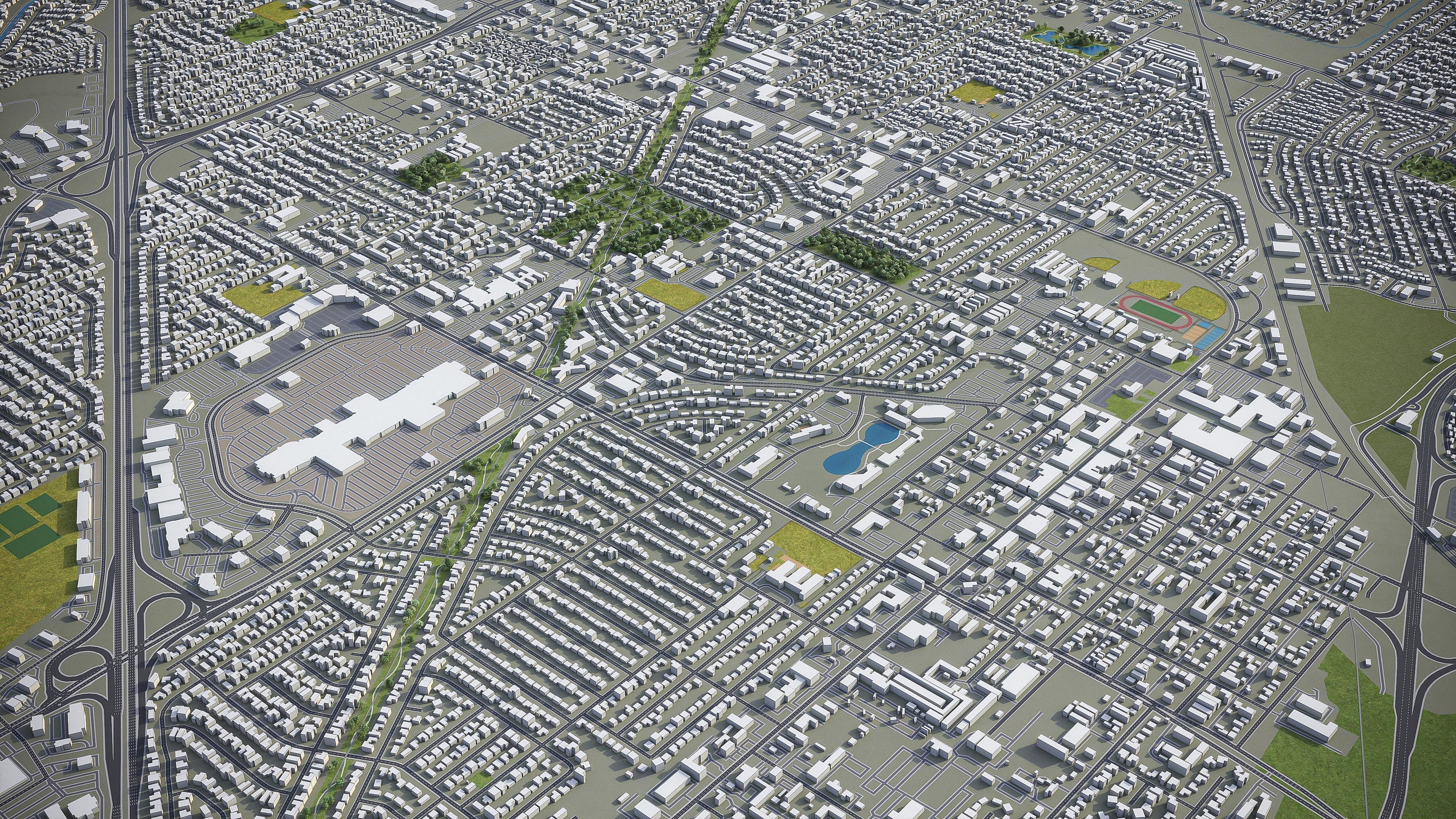 Fairfield  Low-poly 3D model_5