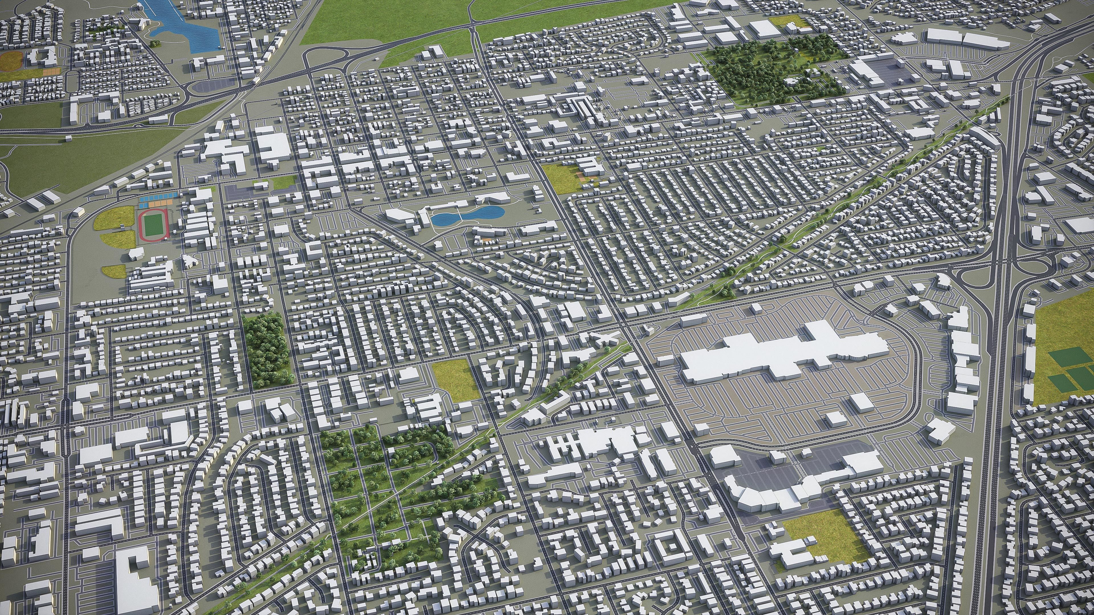 Fairfield  Low-poly 3D model_4