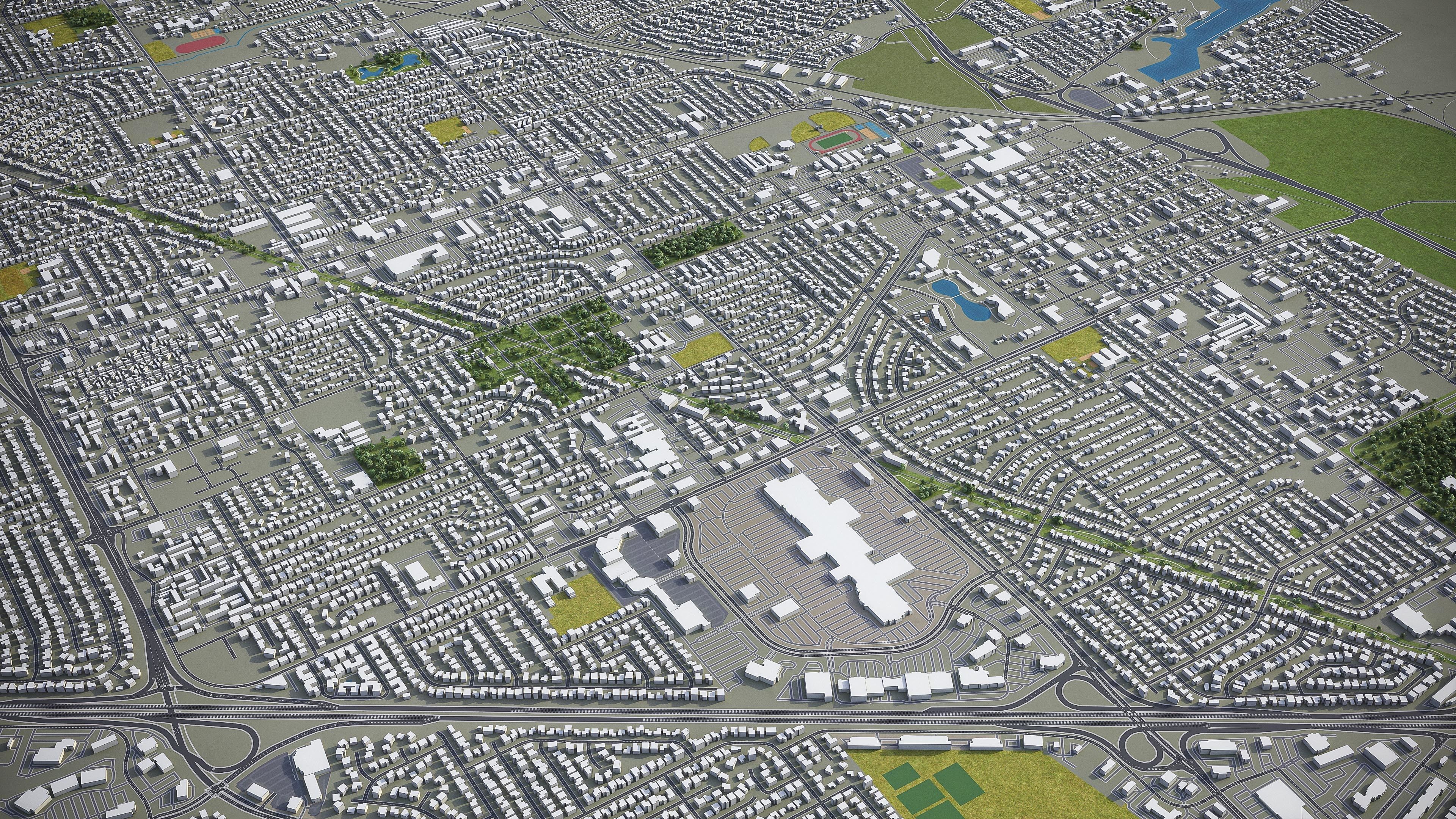 Fairfield  Low-poly 3D model_7