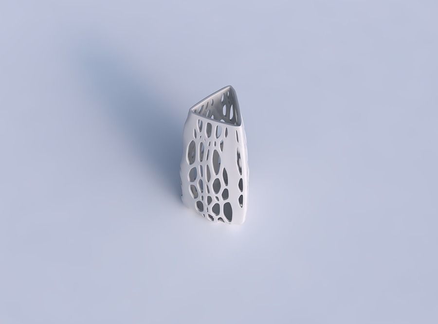 Vase triangle with organic lattice 2 3D print model_1
