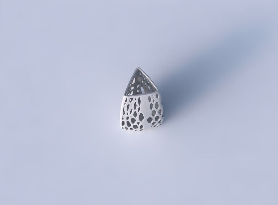 Vase triangle with organic lattice 2 3D print model_2