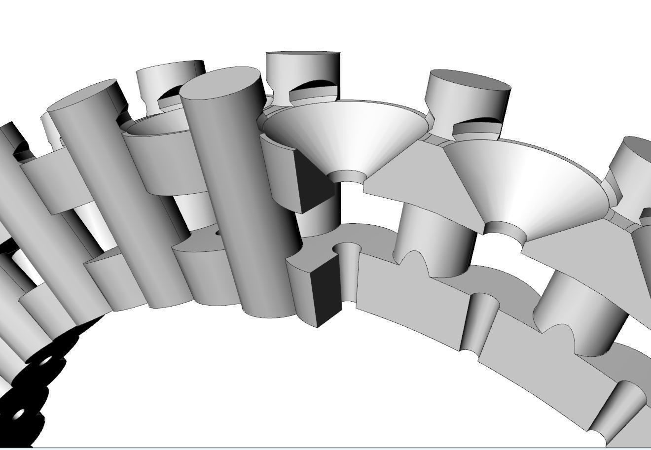 Eternity diamond rings set 3D print model_7