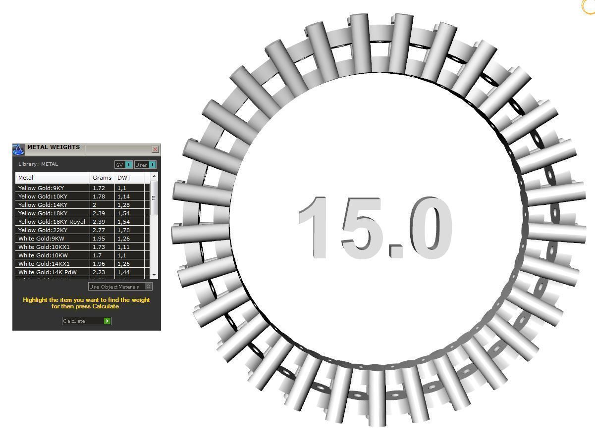 Eternity diamond rings set 3D print model_15