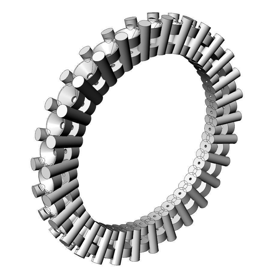 Eternity diamond rings set 3D print model_4