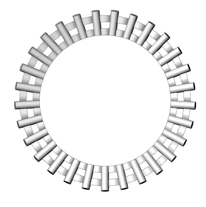 Eternity diamond rings set 3D print model_5